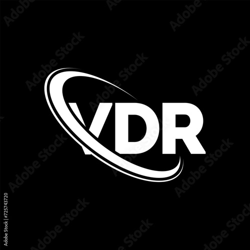VDR logo. VDR letter. VDR letter logo design. Initials VDR logo linked with circle and uppercase monogram logo. VDR typography for technology, business and real estate brand. photo
