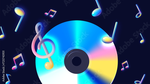 Y2K music background banner