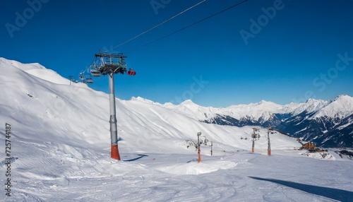 ski resort in sunny day