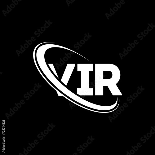 VIR logo. VIR letter. VIR letter logo design. Initials VIR logo linked with circle and uppercase monogram logo. VIR typography for technology, business and real estate brand.