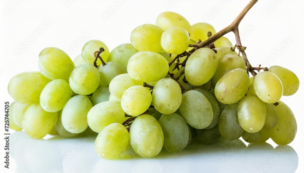 separate grape berries set isolated on white background