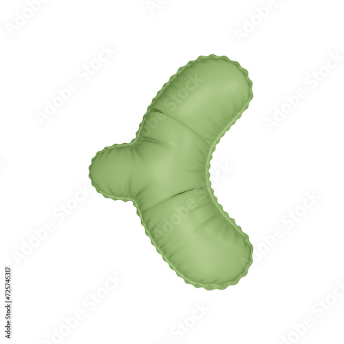 3D pastel light green color helium balloon "angle brackets" symbol  © Sofiia Kostenko