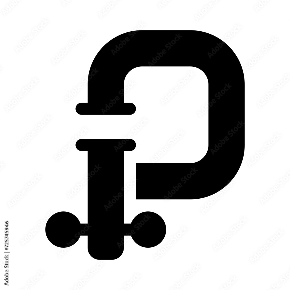 clamp glyph icon clamp glyph icon