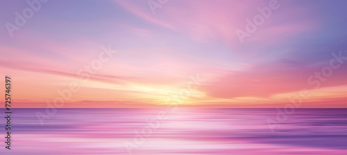 Pastel Sunset Sky with Pink Ocean Background