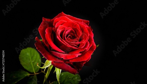 red rose on black background