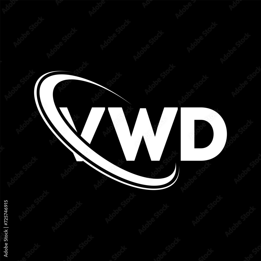 VWD logo. VWD letter. VWD letter logo design. Initials VWD logo linked with circle and uppercase monogram logo. VWD typography for technology, business and real estate brand.