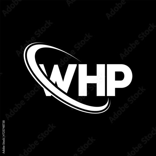 WHP logo. WHP letter. WHP letter logo design. Initials WHP logo linked with circle and uppercase monogram logo. WHP typography for technology, business and real estate brand. photo