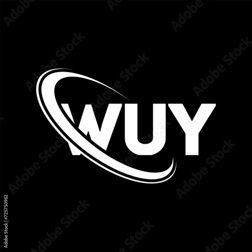 WUY logo. WUY letter. WUY letter logo design. Initials WUY logo linked with circle and uppercase monogram logo. WUY typography for technology, business and real estate brand.