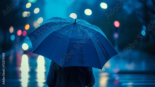 Rainy Evening in the City. Generative ai