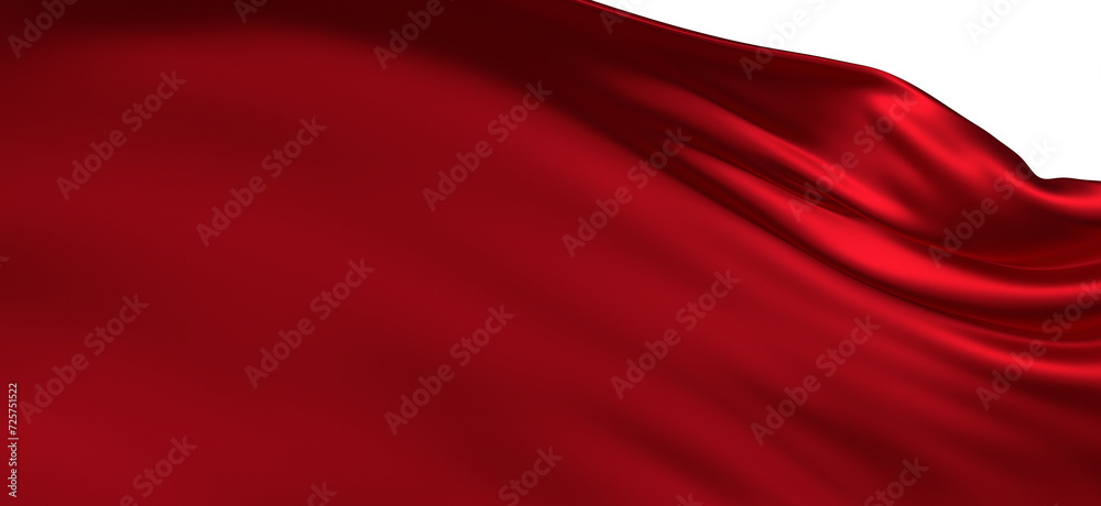 Abstract red cloth falling. Satin fabric flying in the wind Abstract red cloth falling. Satin fabric flying in the wind