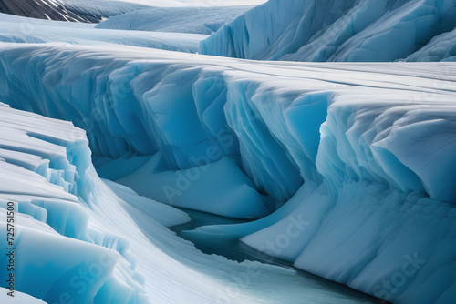 Wallpaper Mural Blue and white glacial icebergs floating in the Arctic Ocean near Svalbard, Norway Torontodigital.ca