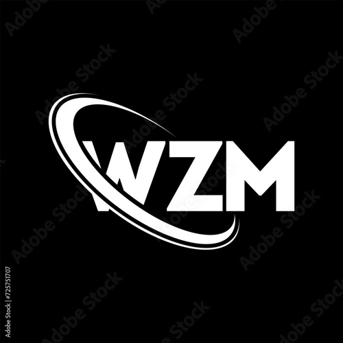WZM logo. WZM letter. WZM letter logo design. Initials WZM logo linked with circle and uppercase monogram logo. WZM typography for technology, business and real estate brand.