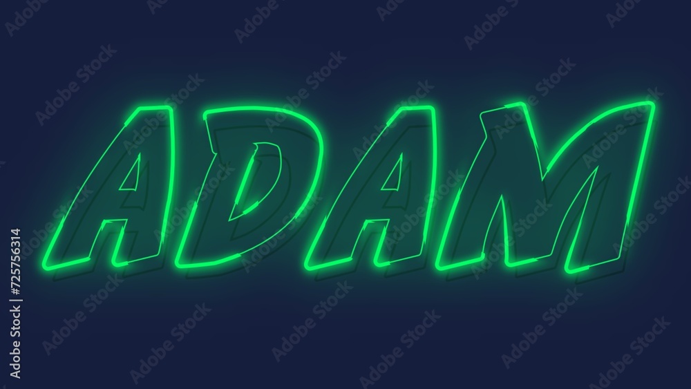 3D Adam name text banner 3D Adam name text banner