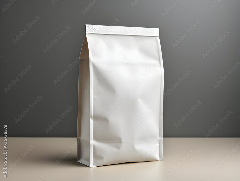 Food bag blank mockup with isolated background Food bag blank mockup with isolated background