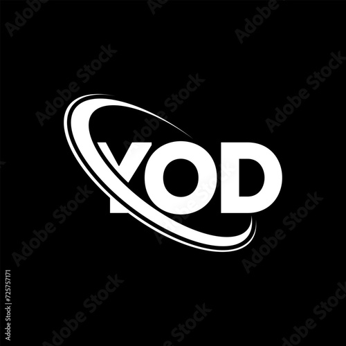 YOD logo. YOD letter. YOD letter logo design. Initials YOD logo linked with circle and uppercase monogram logo. YOD typography for technology, business and real estate brand.