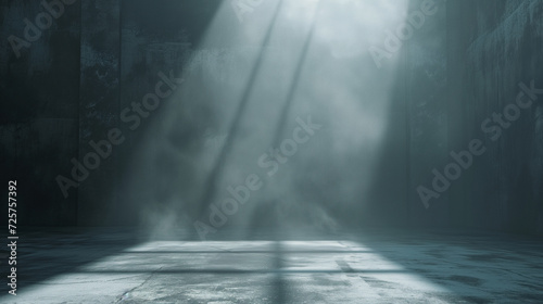 Whispers in the Mist A Mysterious Foggy Industrial Room