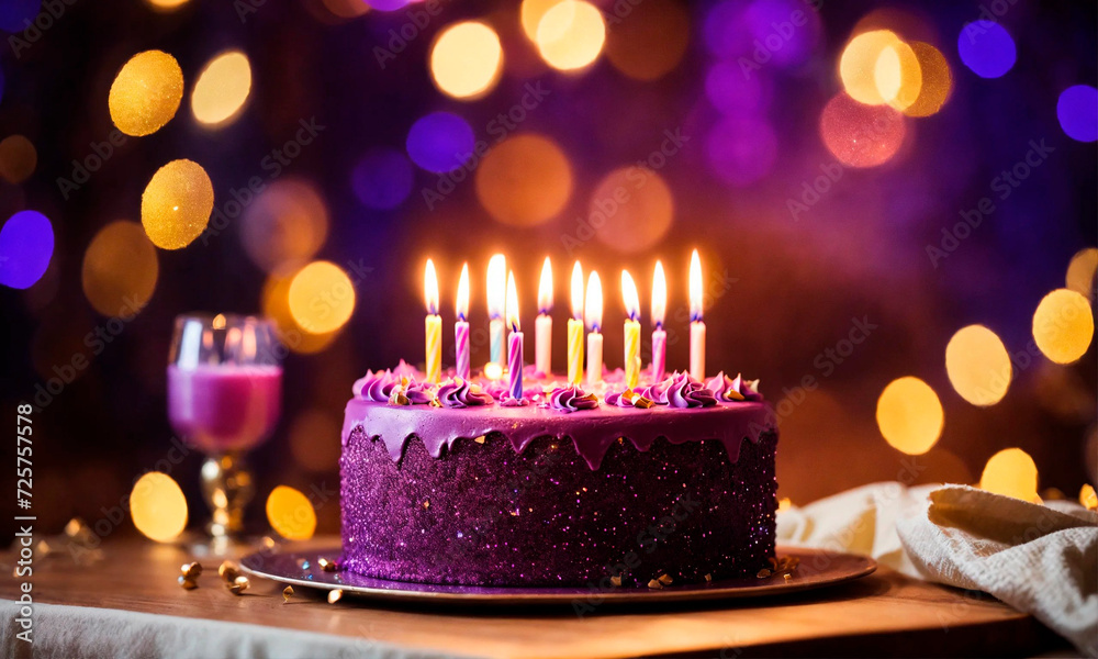 birthday cake with candles. Selective focus. birthday cake with candles. Selective focus.