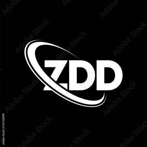 ZDD logo. ZDD letter. ZDD letter logo design. Initials ZDD logo linked with circle and uppercase monogram logo. ZDD typography for technology, business and real estate brand.