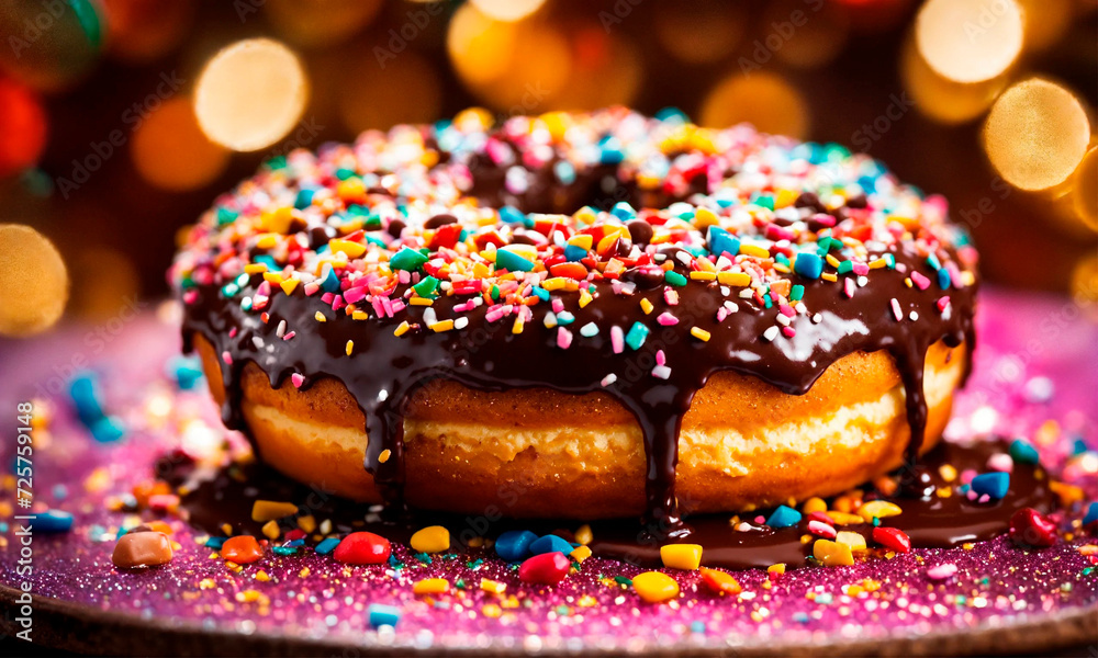 multi-colored donuts with glaze. Selective focus. multi-colored donuts with glaze. Selective focus.