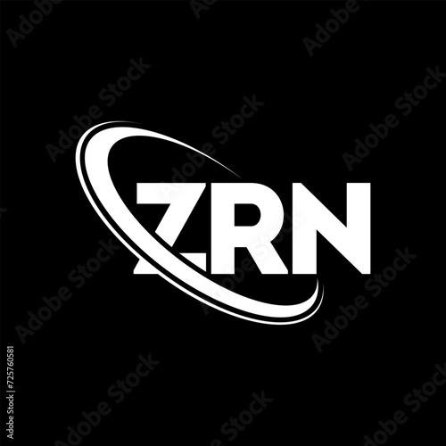 ZRN logo. ZRN letter. ZRN letter logo design. Initials ZRN logo linked with circle and uppercase monogram logo. ZRN typography for technology, business and real estate brand. photo