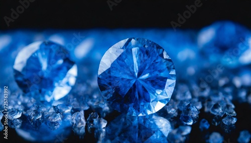Beautiful blue Dimond dispersion the light. Dimond dispersion glass objects 