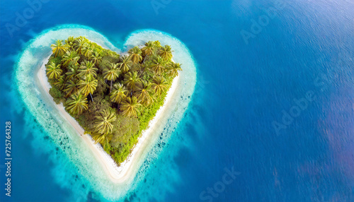 Heart-shaped Island Background