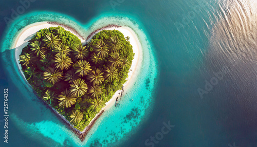 Heart-shaped Island Background © CreativeStock