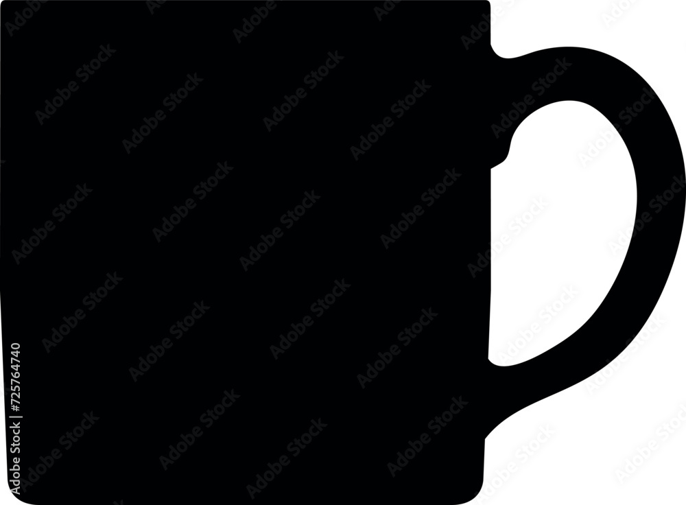 Silhouette of Tea Cup Icon. Vector Illustration. Silhouette of Tea Cup Icon. Vector Illustration.