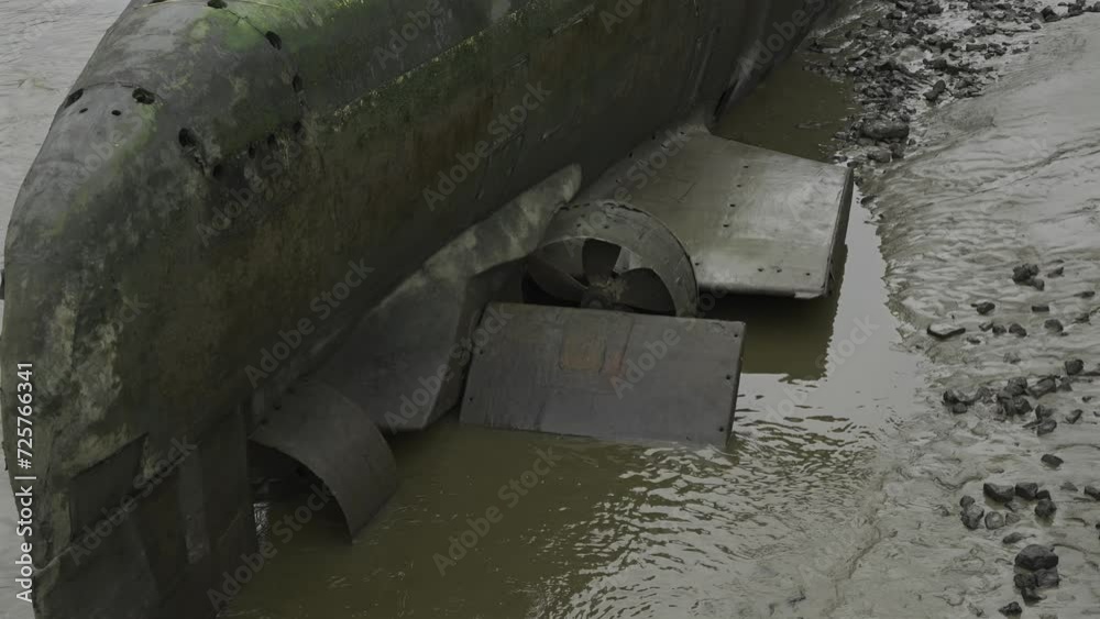 Hamburg, Germany. UBoot Museum Hamburg. U434 im Hamburger Hafen