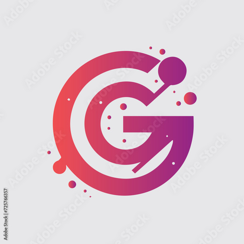 letter G Logo gradient colorful design illustration logo template design, flat letter g logo vectors