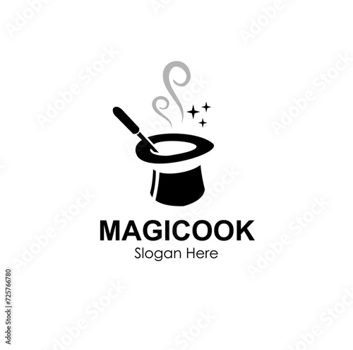 magic cook logo design concept
