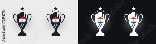 Paraguay trophy pokal cup football champion vector illustration