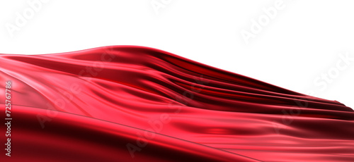 Сovered with a red cloth background