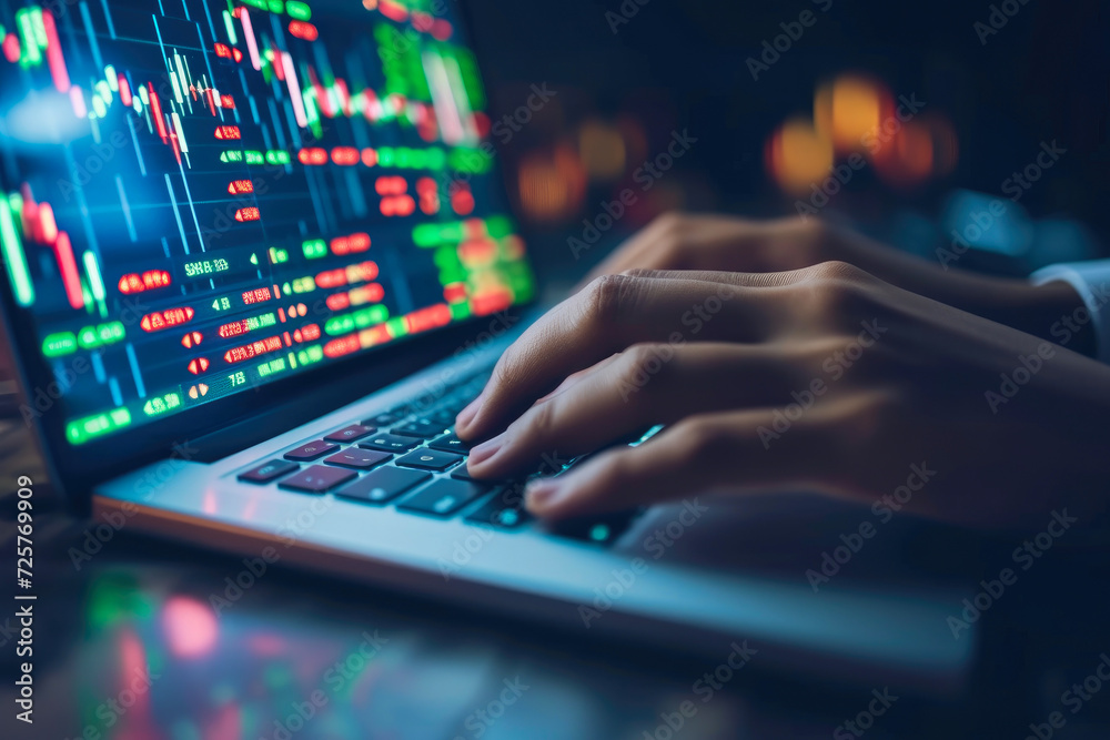 Financial Fingertips: Typing Through Market Trends on a Laptop Financial Fingertips: Typing Through Market Trends on a Laptop