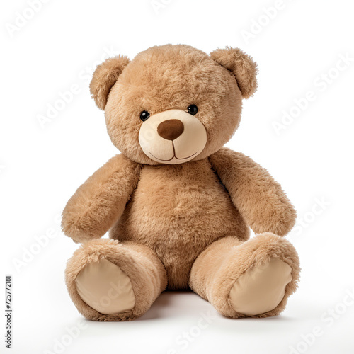 Stuffed teddy bear animal toy. isolated on white background