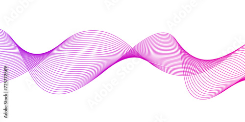 Abstract gradient smooth wave on a white background.pink wavy tech lines abstract background, Design used for technology, science, banner, template, wallpaper,Design element for technology, science, 
