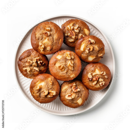 Plate of Apple Walnut Muffi...