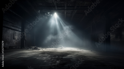 Whispers in the Mist A Mysterious Foggy Industrial Room