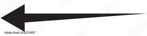 Black arrow pointing right. Arrow shape element
