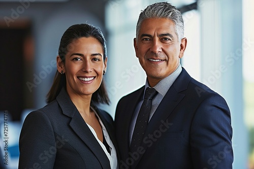 a man and woman in suits
