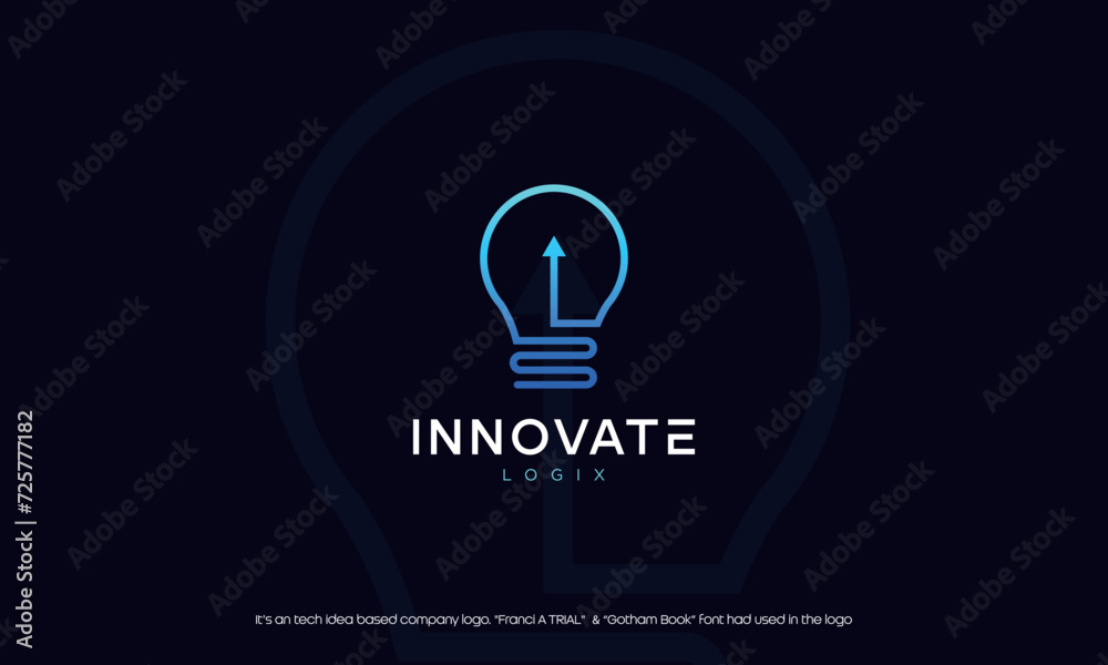 Minimalist Creative Innovative Idea Tech Bulb Logo Design Minimalist Creative Innovative Idea Tech Bulb Logo Design
