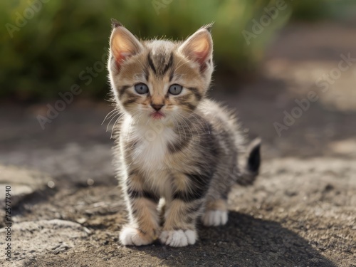 kitten on the grass