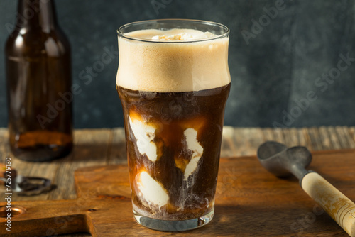 Frozen Boozy Irish Stout Beer Ice Cream Float