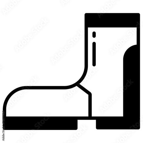 stud shoe glyph and line vector illustration