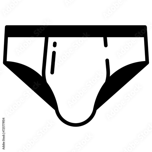 Underware glyph and line vector illustration