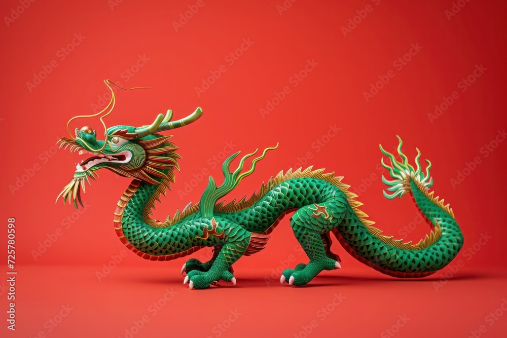 green wooden dragon, symbol of chinese new year green wooden dragon, symbol of chinese new year