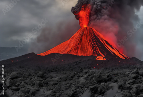 Furia Infuocata- Lo Spettacolo di un Vulcano in Eruzione photo