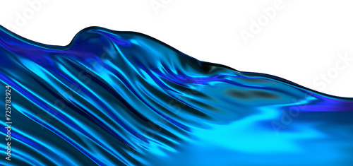 Fototapeta Naklejka Na Ścianę i Meble -  Serene Surf: Serene Surf: Abstract 3D Blue Wave Illustration for Mellow and Refreshing DesignsAbstract 3D Blue Wave Illustration for Mellow and Refreshing Designs