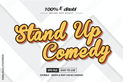 Stand up Comedy show text effect editable text style