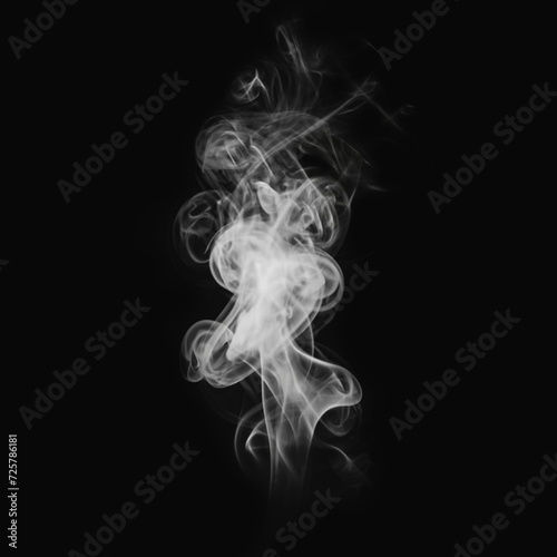 smoke isolated on abstract black background
